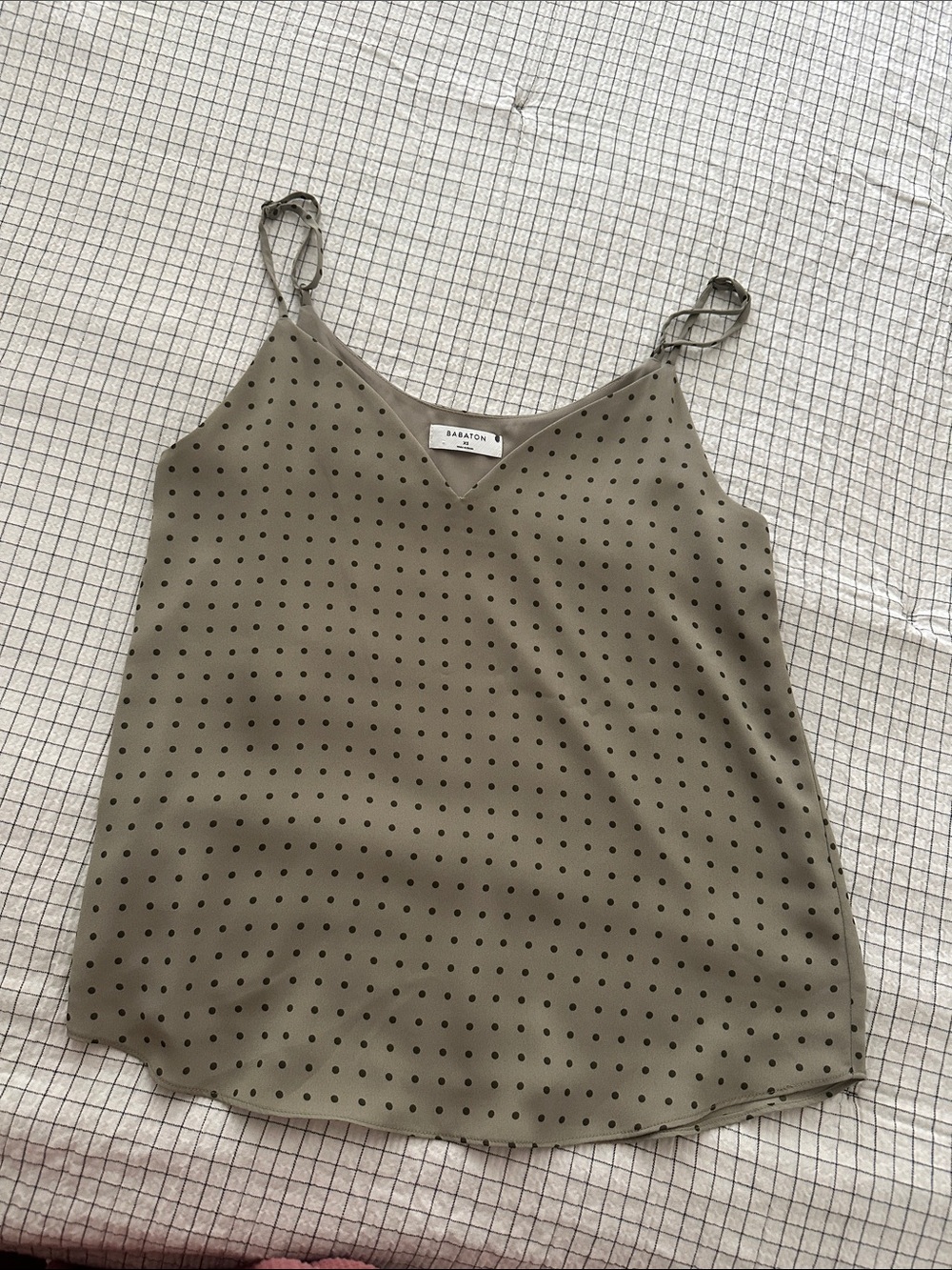 Babaton Olive Green Polka Dot Cami